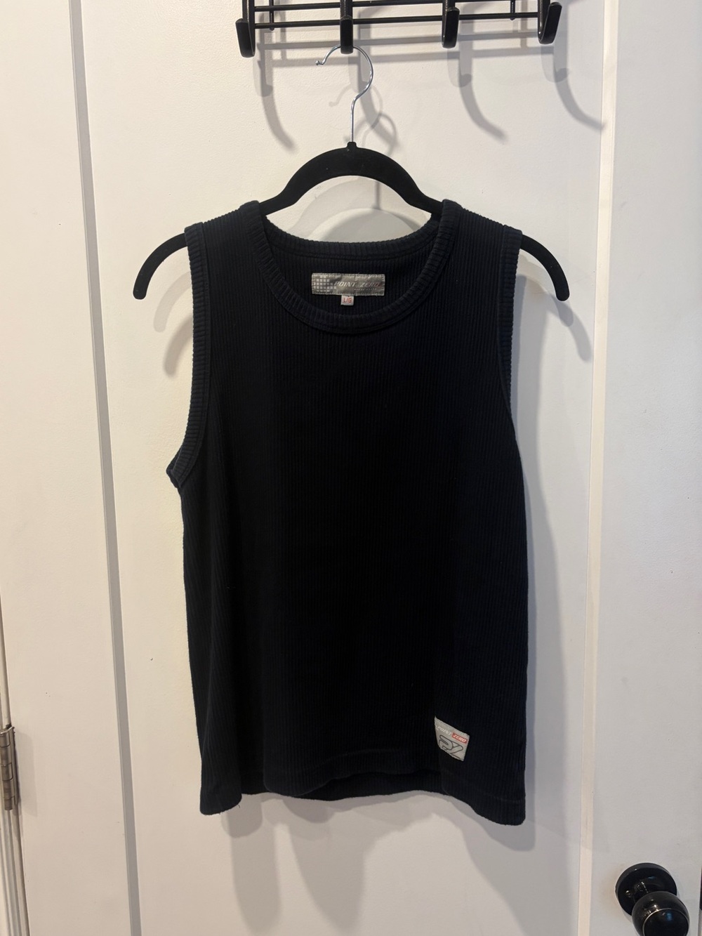 Y2K Point Zero navy Ribbed Tank Top